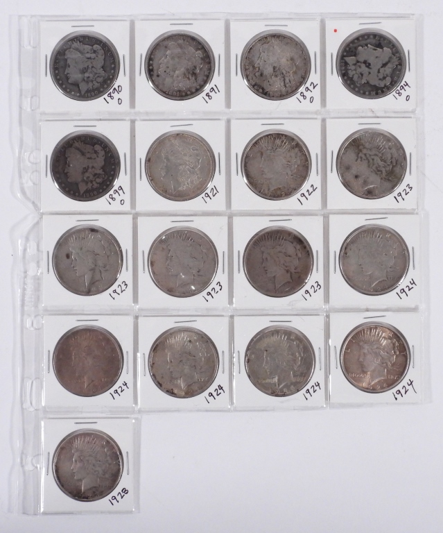 17PC SILVER PEACE DOLLAR COLLECTION 3b3c80