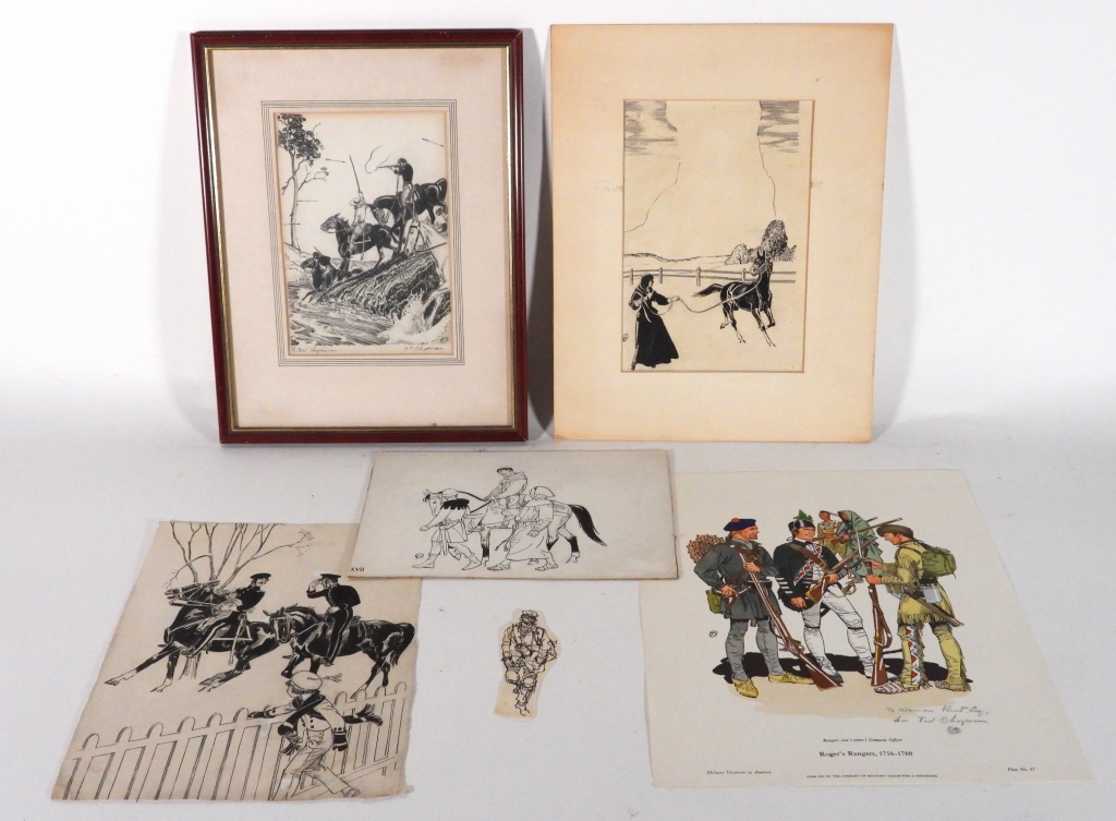 6PC FREDERICK T CHAPMAN ILLUSTRATION 3b3cb1