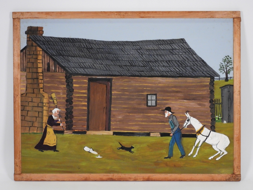 ESSIE WARD FOLK ART GENRE PAINTING