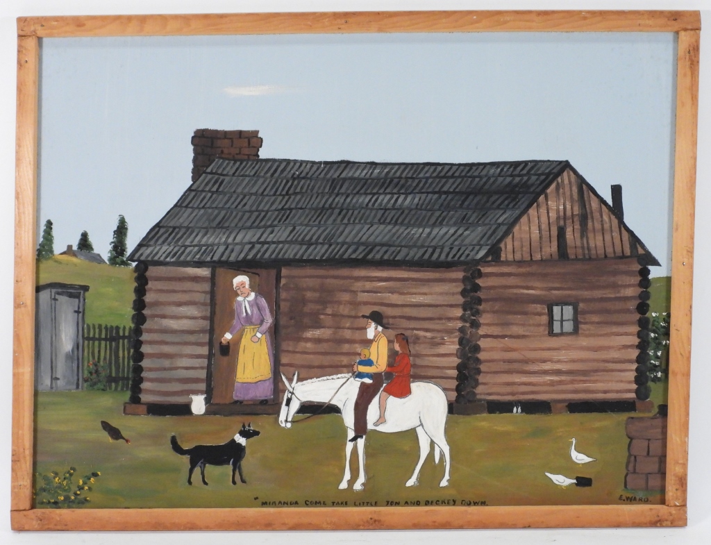 ESSIE WARD FOLK ART GENRE PAINTING 3b3d21