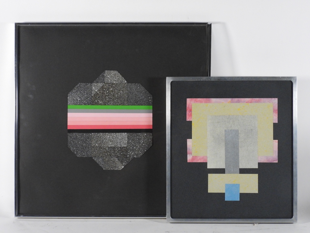 2PC JACK MASSEY ABSTRACT COLLAGES