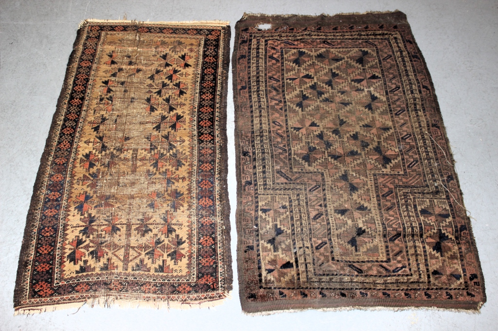 2PC MIDDLE EASTERN TRIBAL RUGS 3b3dca