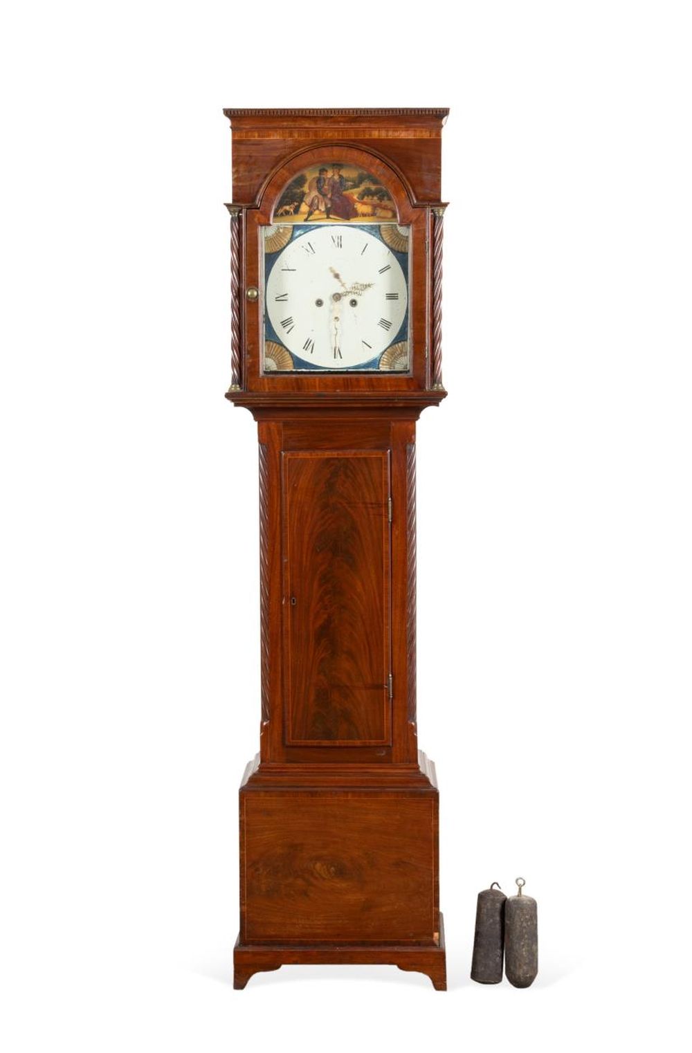 SCOTTISH MAHOGANY TALL CASE CLOCK  3b3dfd