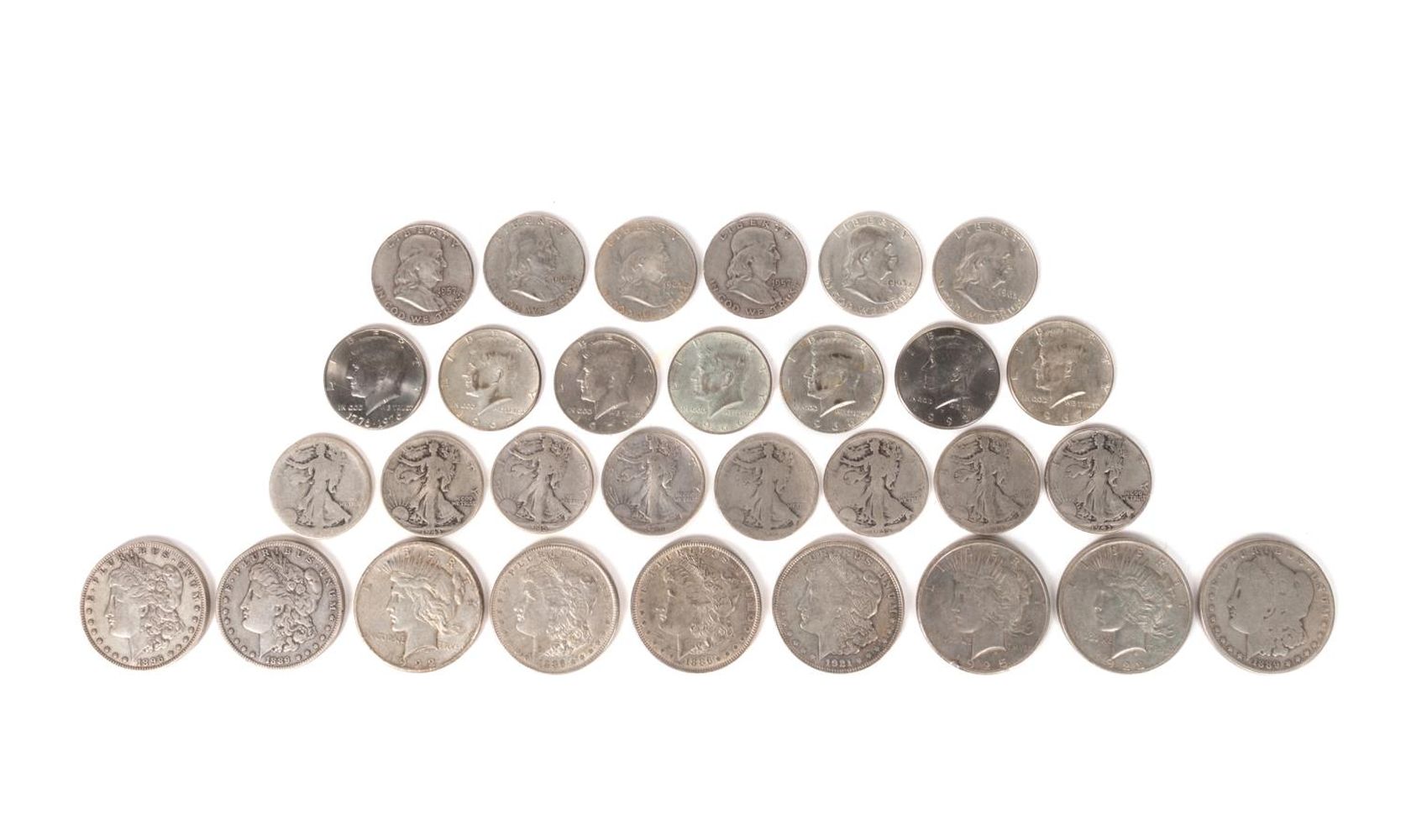 30PCS US HALF DOLLAR AND SILVER