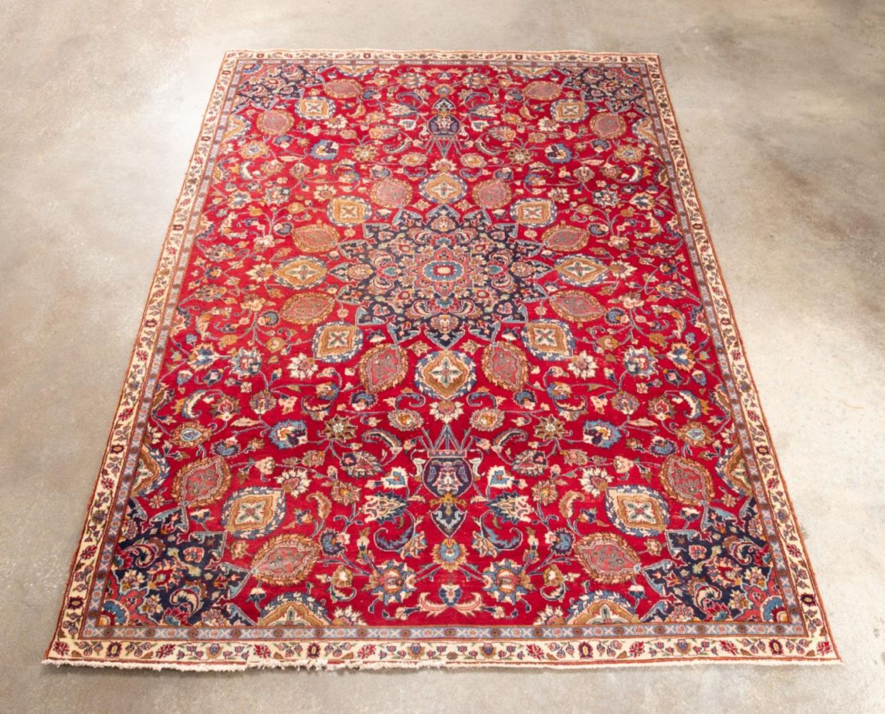 HAND KNOTTED WOOL PERSIAN TABRIZ 3b3e87