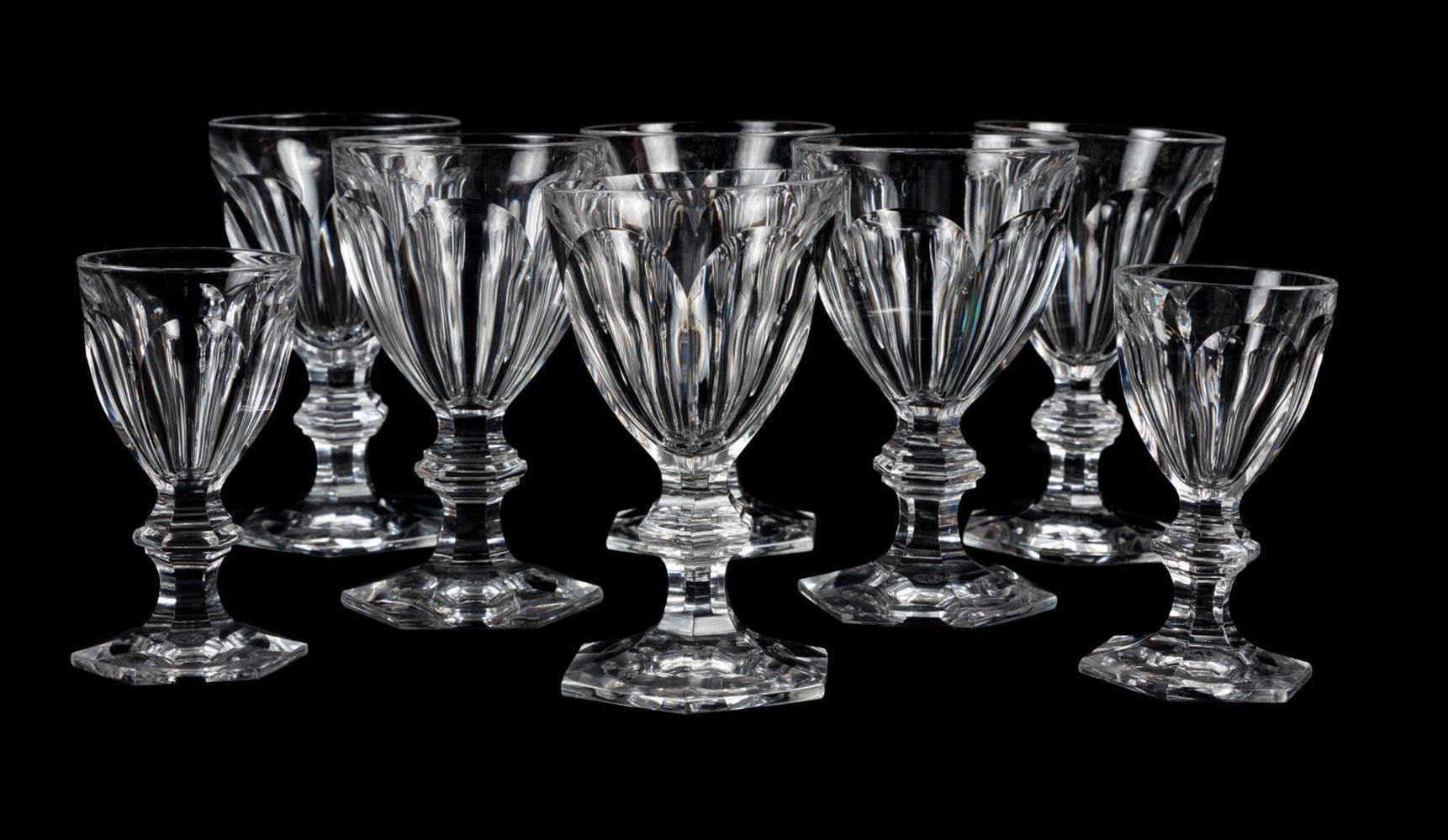 8PCS BACCARAT "HARCOURT-VERSAILLES"