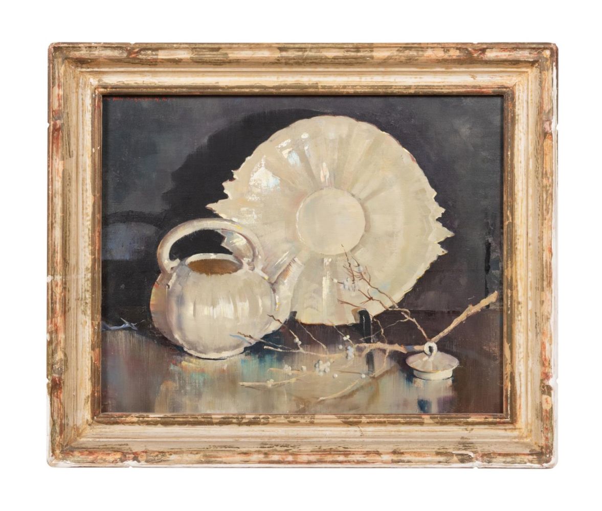 NAN GREACEN 'BELLEEK' OIL ON CANVAS