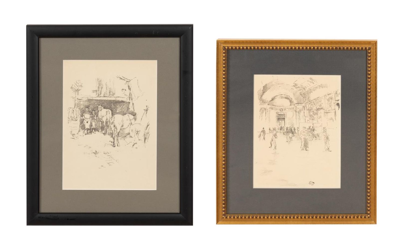 TWO FRAMED WHISTLER LITHOGRAPHS