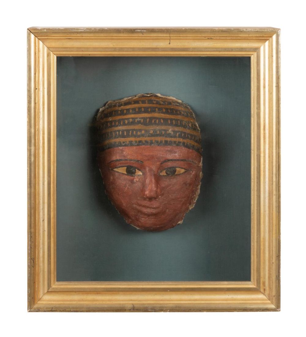 EGYPTIAN CARTONNAGE MUMMY MASK,