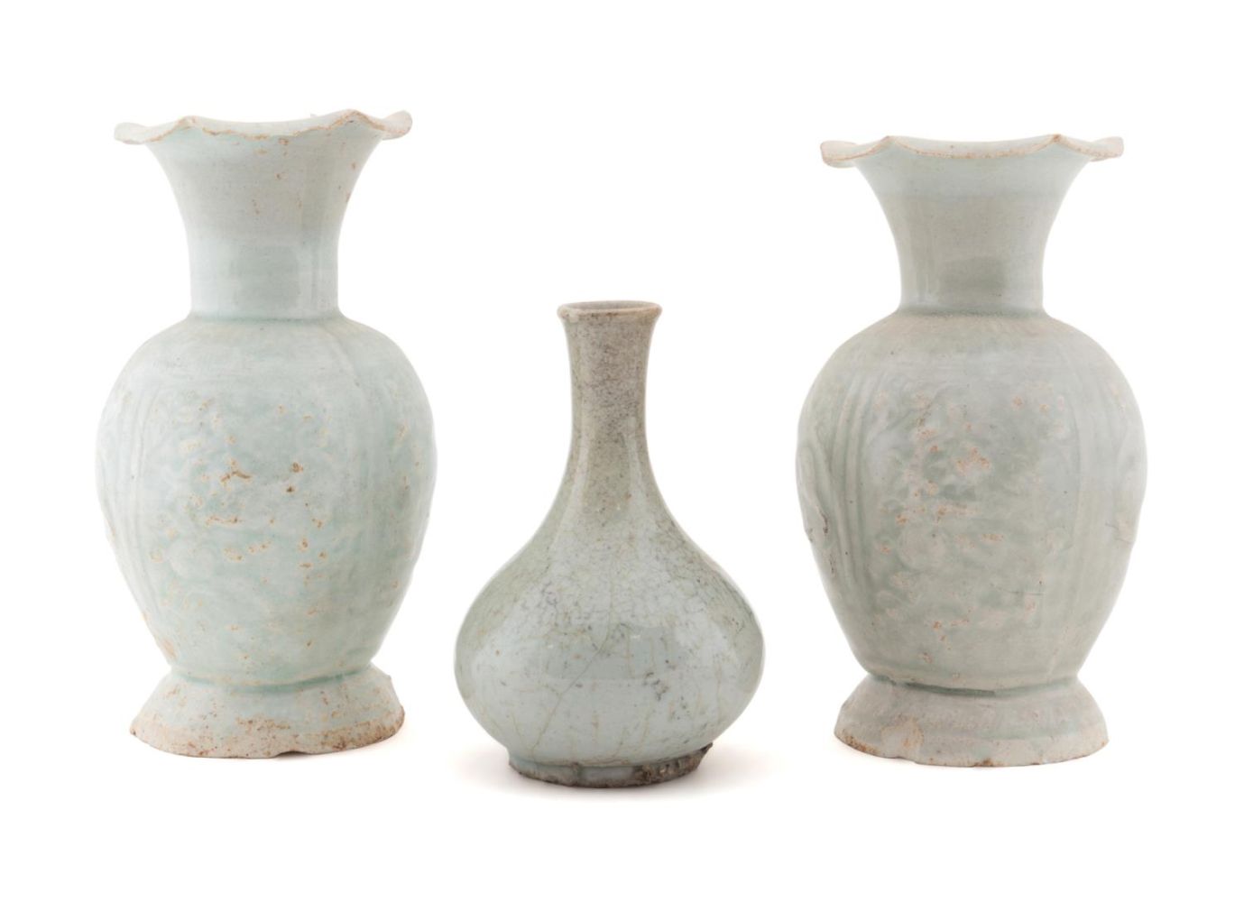 THREE CHINESE QINGBAI STYLE VASES 3b3f6c