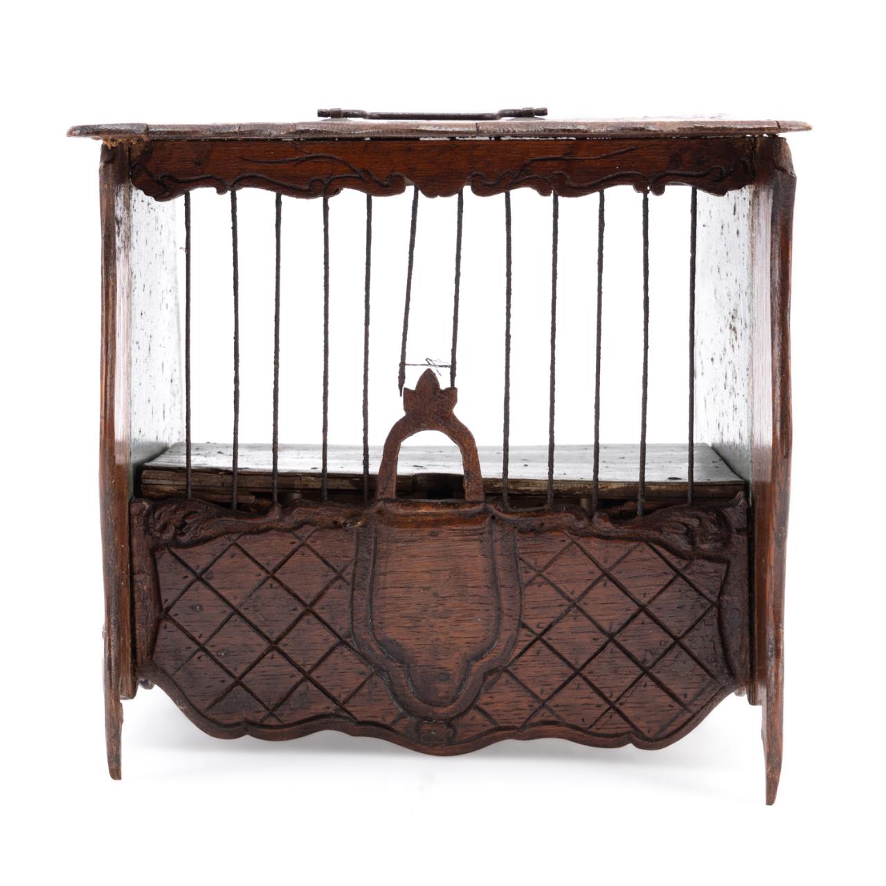 LOUIS XV STYLE CARVED WOODEN BIRDCAGE 3b3fcc