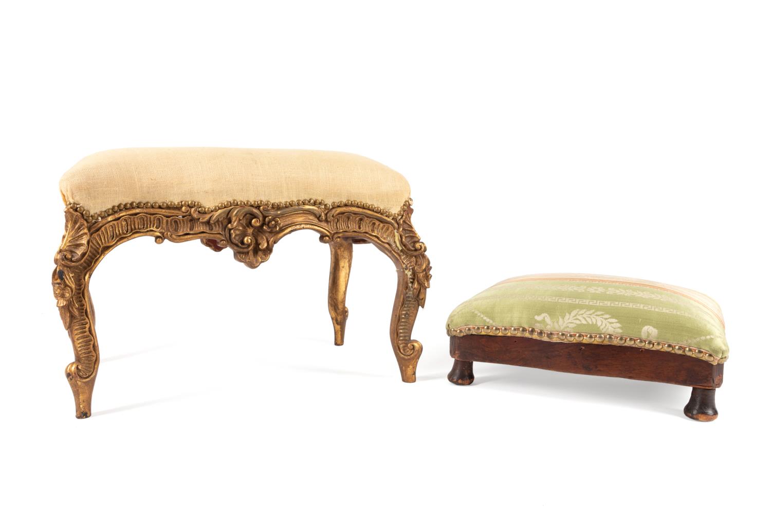 ROCOCO STYLE GILDED TABOURET &