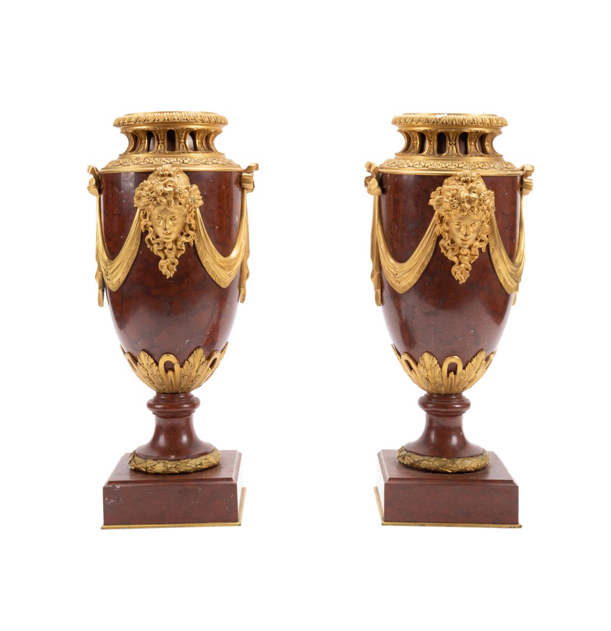 PAIR LOUIS XVI STYLE GILT BRONZE 3b3fe7