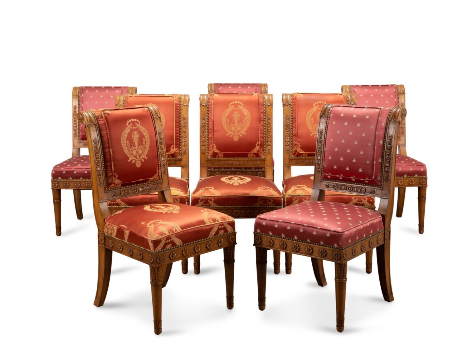 8 EMPIRE STYLE SIDE CHAIRS, TWO
