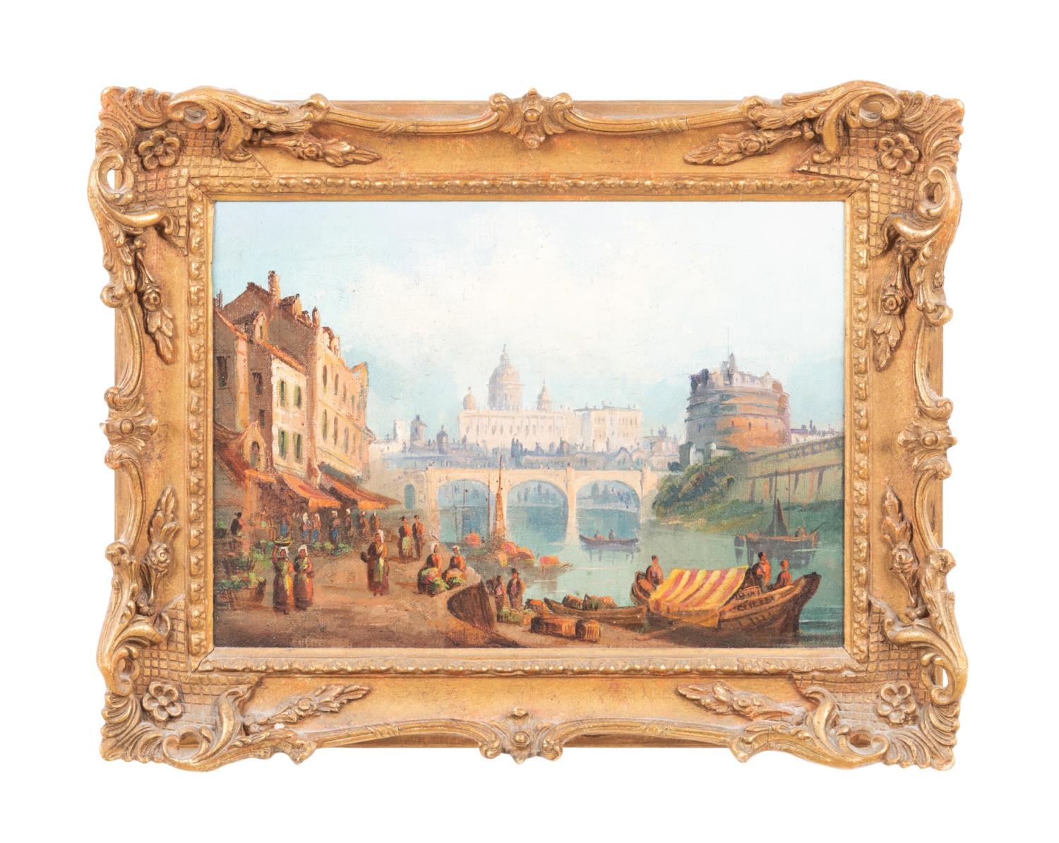 VENICE SCHOOL CANAL SCENE O C 18TH 19TH 3b402d