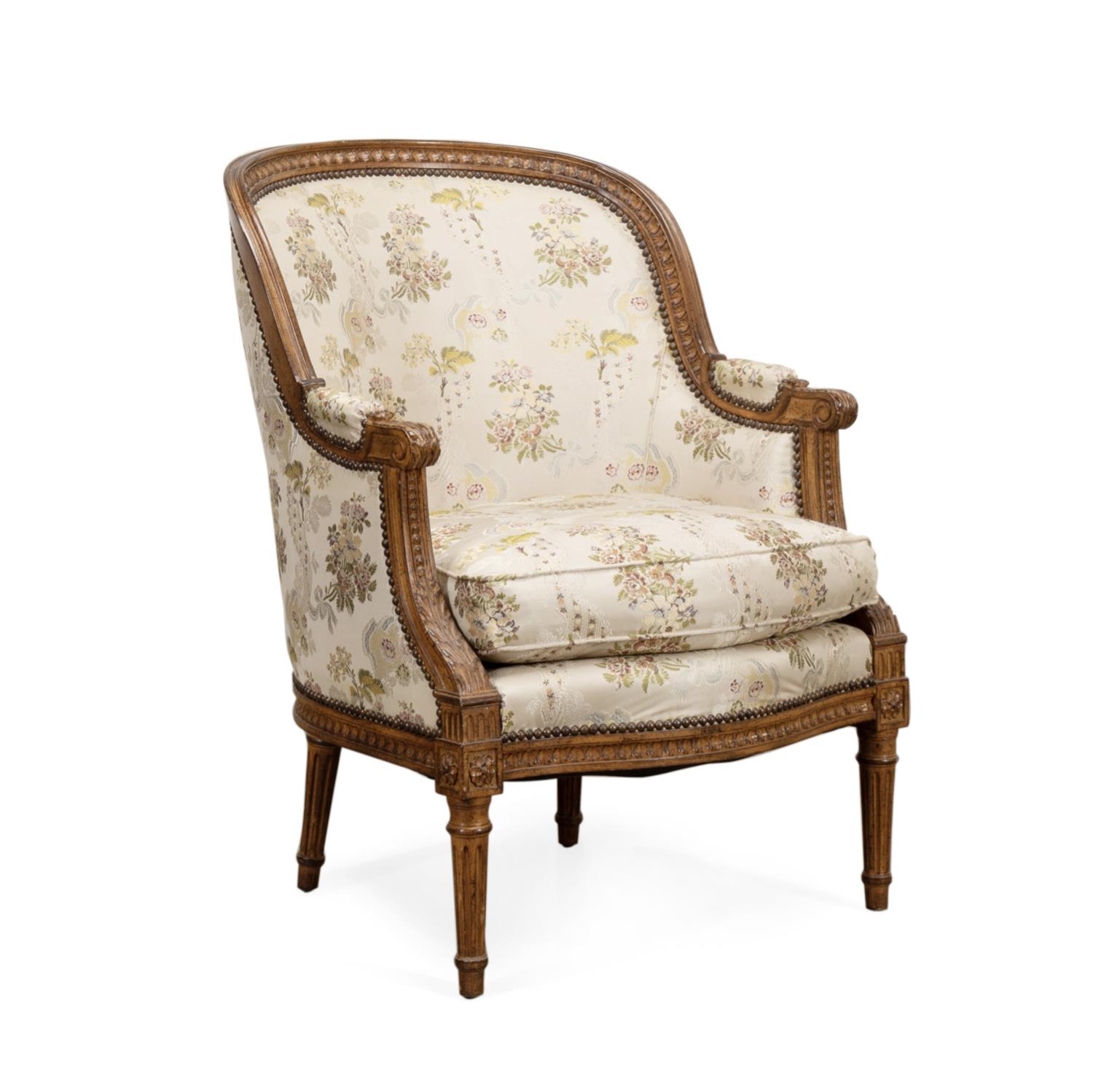 LOUIS XVI STYLE FLORAL UPHOLSTERED 3b409e