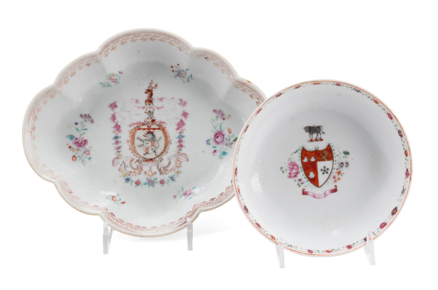 2PCS CHINESE EXPORT ARMORIAL PORCELAIN 3b40f5