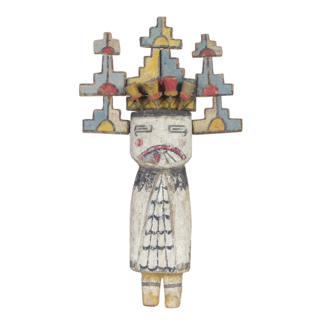 A HOPI MANA KACHINA FITTED WITH