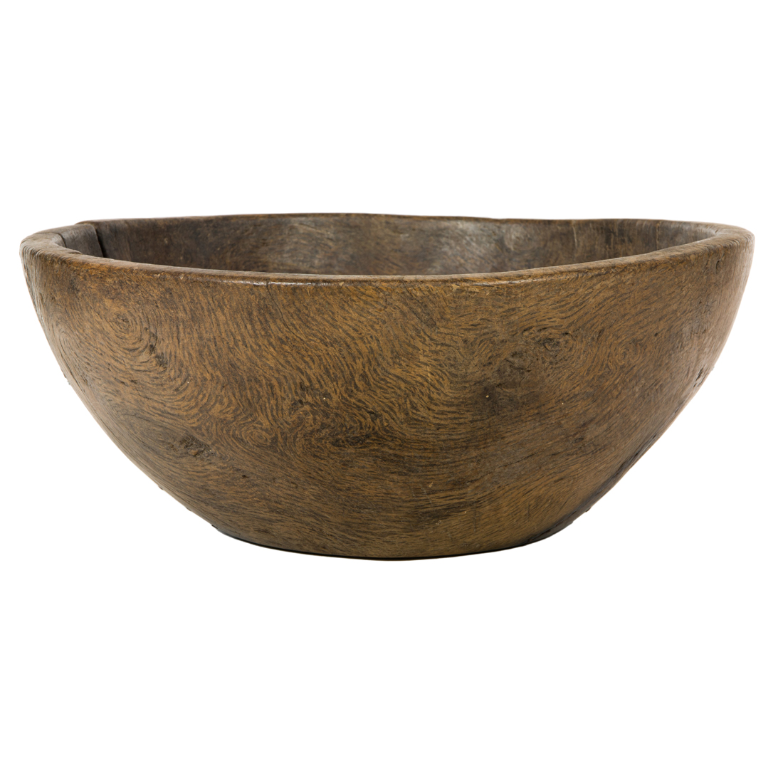 AN EASTERN BURLWOOD BOWL WITH OLD