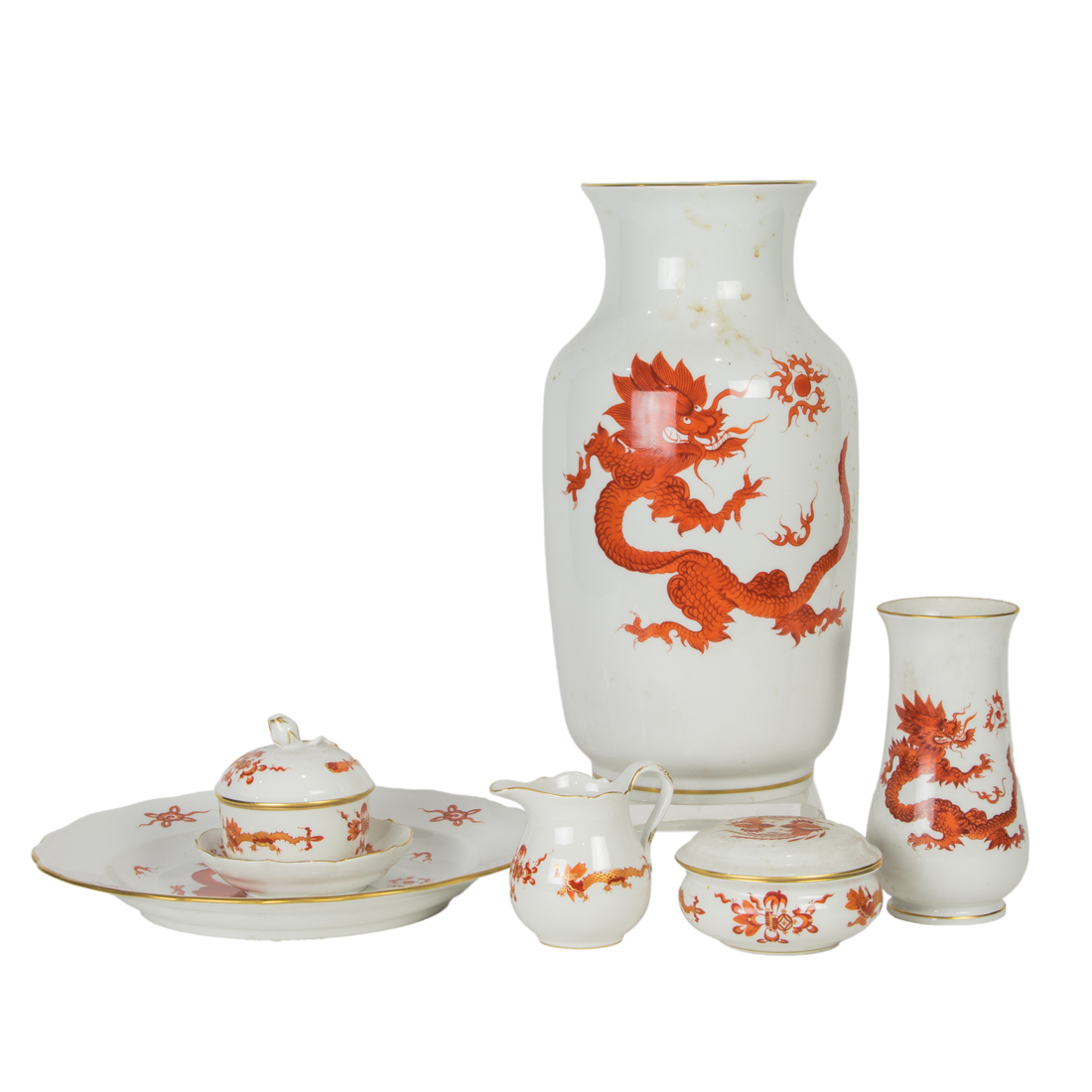 A GROUP OF MEISSEN PORCELAIN IRON 3b4158