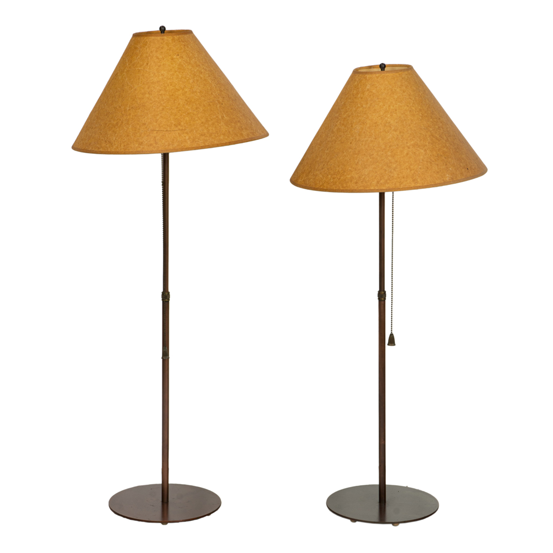 A PAIR OF MODERN BRASS ADJUSTABLE