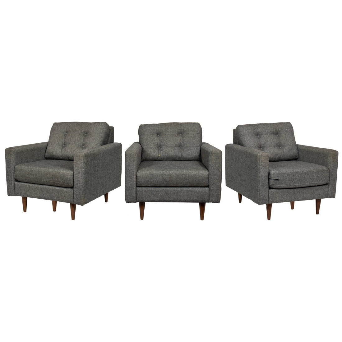 A SET OF THREE MODERN UPHOLSTERED