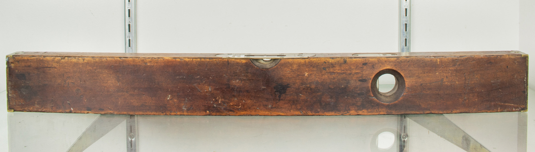 A STANELY BRASS HARDWOOD LEVEL A Stanely