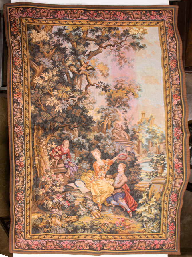 A FRENCH MACHINE MADE TAPESTRY