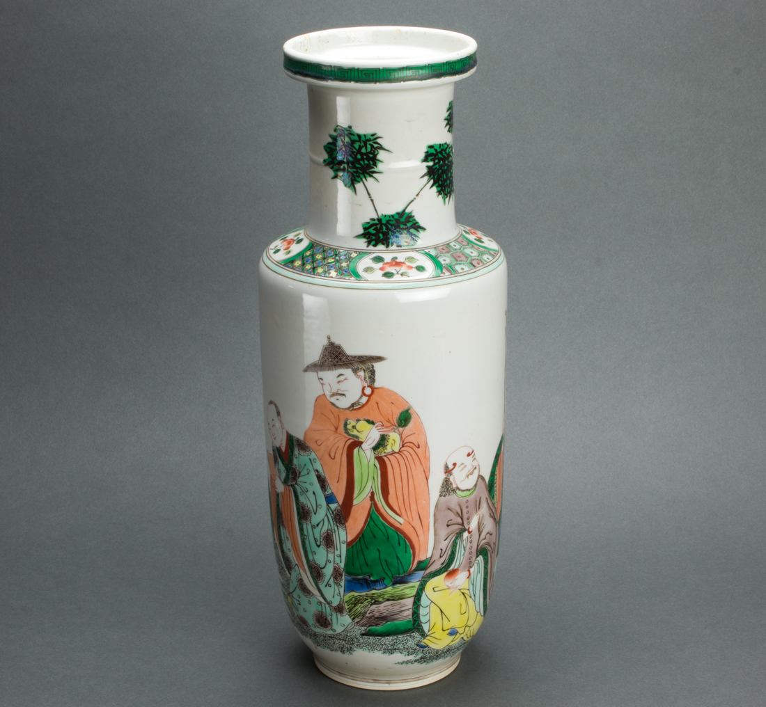 CHINESE FAMILLE VERTE VASE Chinese 3b43c5