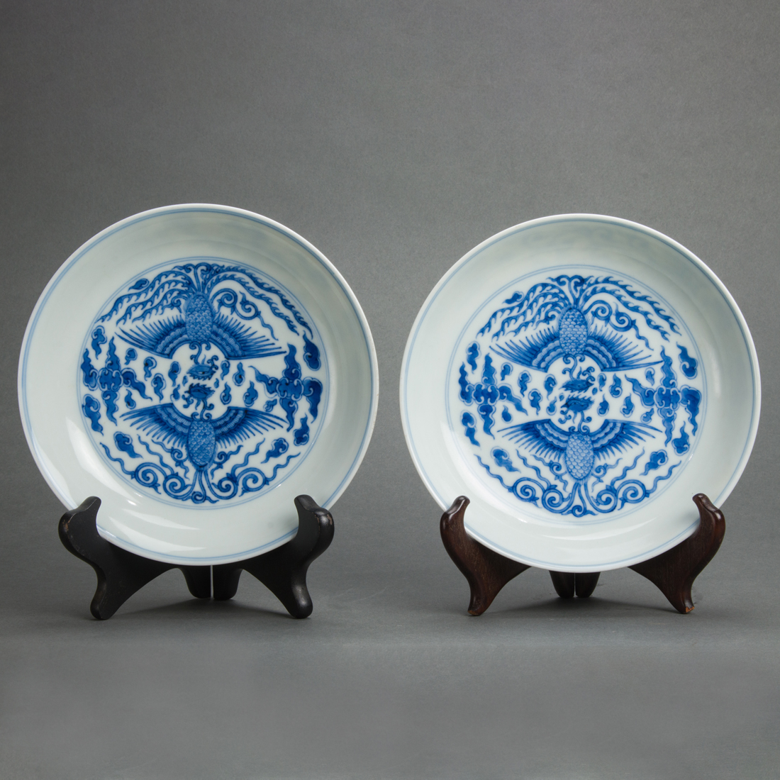 PAIR OF CHINESE UNDERGLAZE BLUE 3b43cc