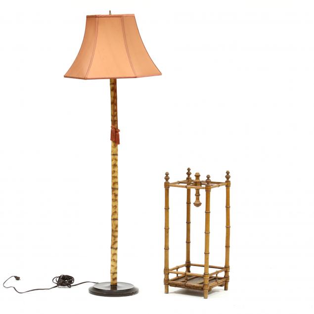 BAMBOO FLOOR LAMP AND UMBRELLA CANE 3b6b4f