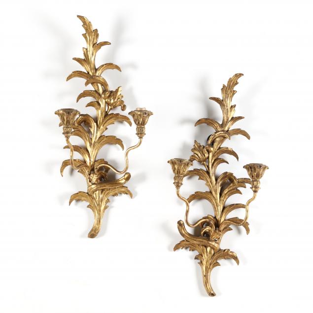 PAIR OF ITALIAN CARVED GILTWOOD