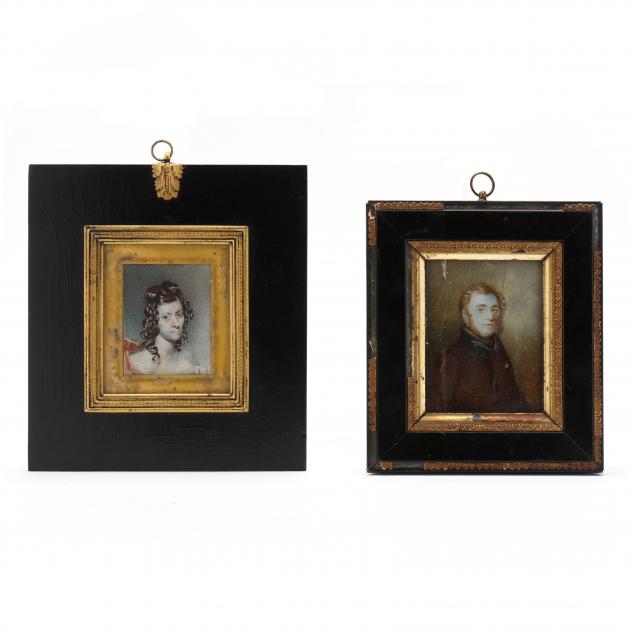 TWO 19TH CENTURY CONTINENTAL PORTRAIT 3b6bf6