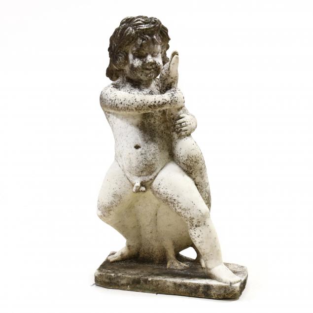 MARBLE FOUNTAIN SCULPTURE OF CHILD 3b6c24