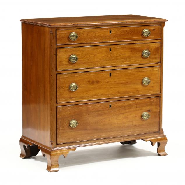 SOUTHERN CHIPPENDALE INLAID WALNUT