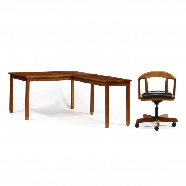 THOMAS MOSER CHERRY DESK AND CHAIR 3b6c7b