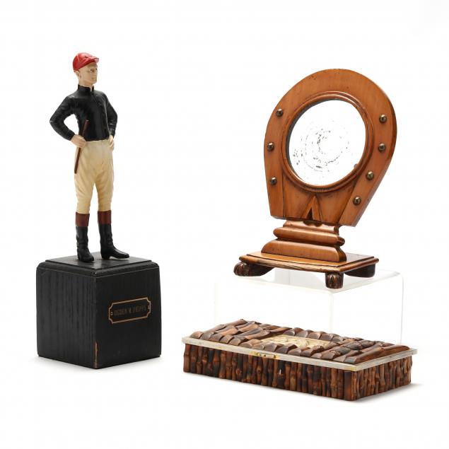 THREE VINTAGE TABLETOP EQUESTRIAN