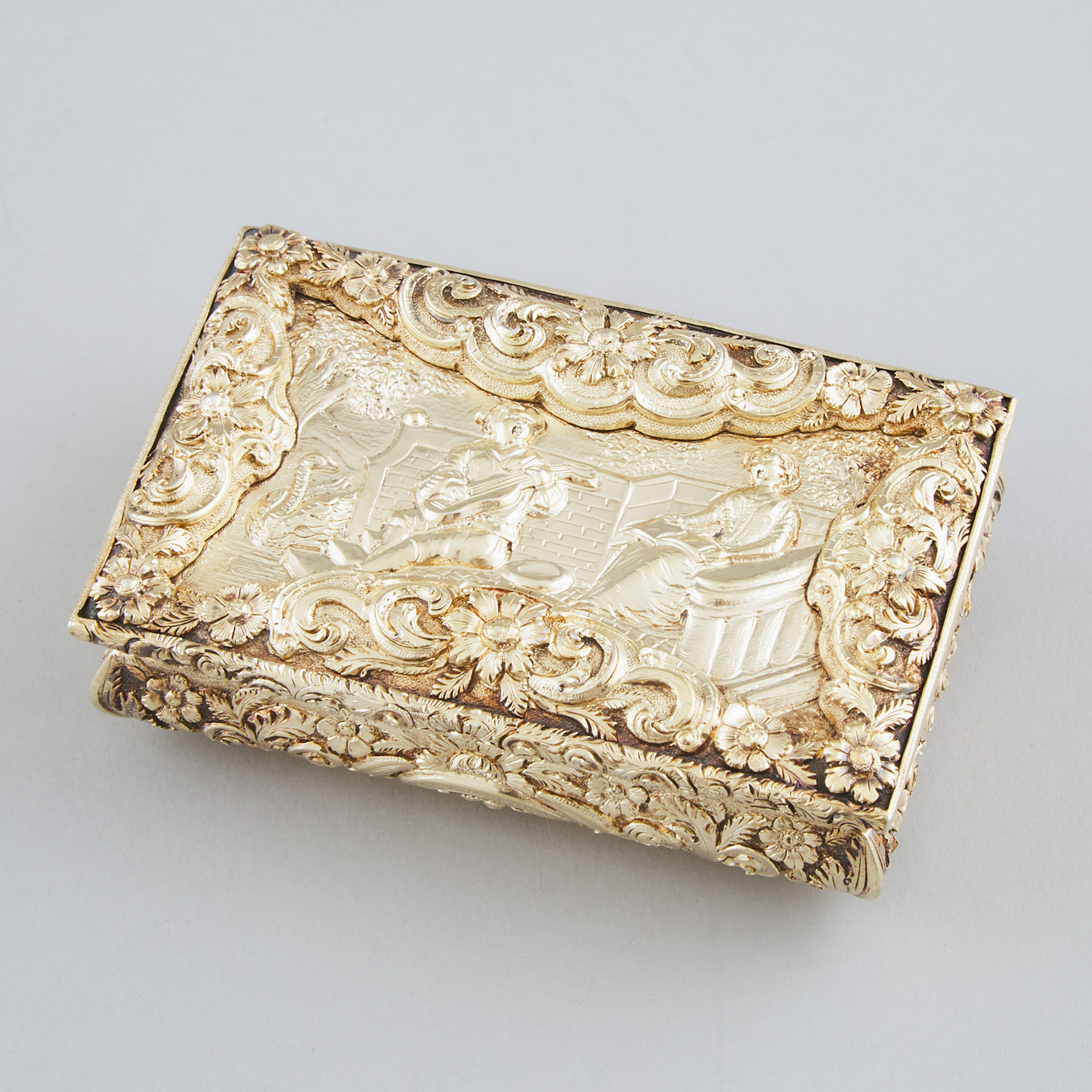 Victorian Silver-Gilt Rectangular