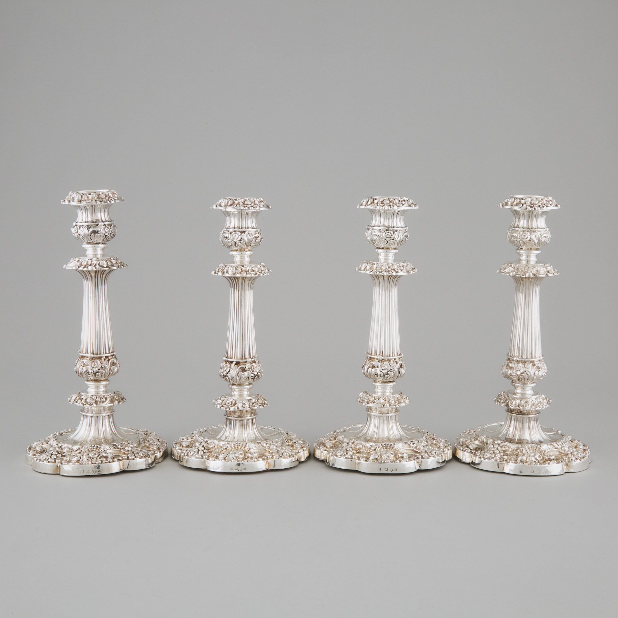 Set of Four George IV Silver Table