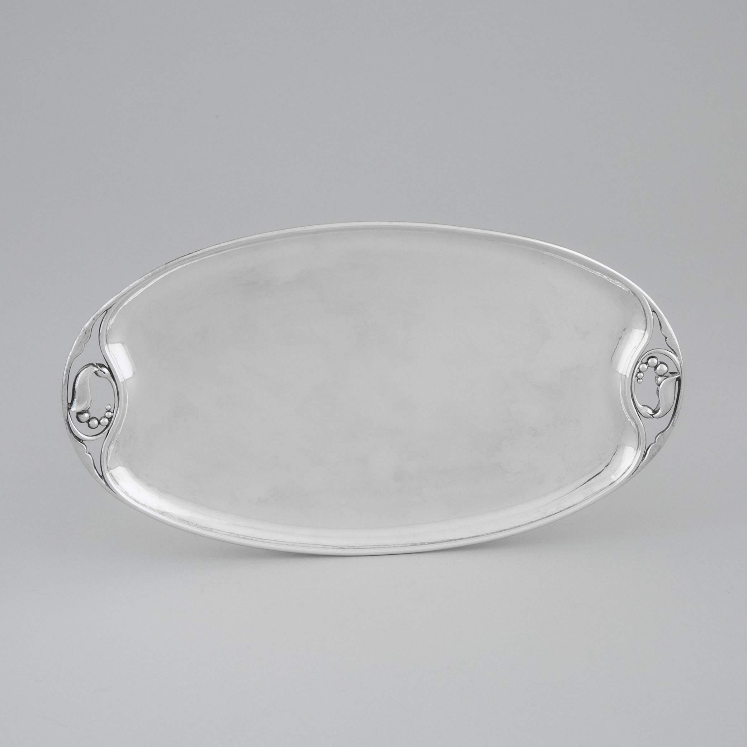 Danish Silver Small Oval Tray,
