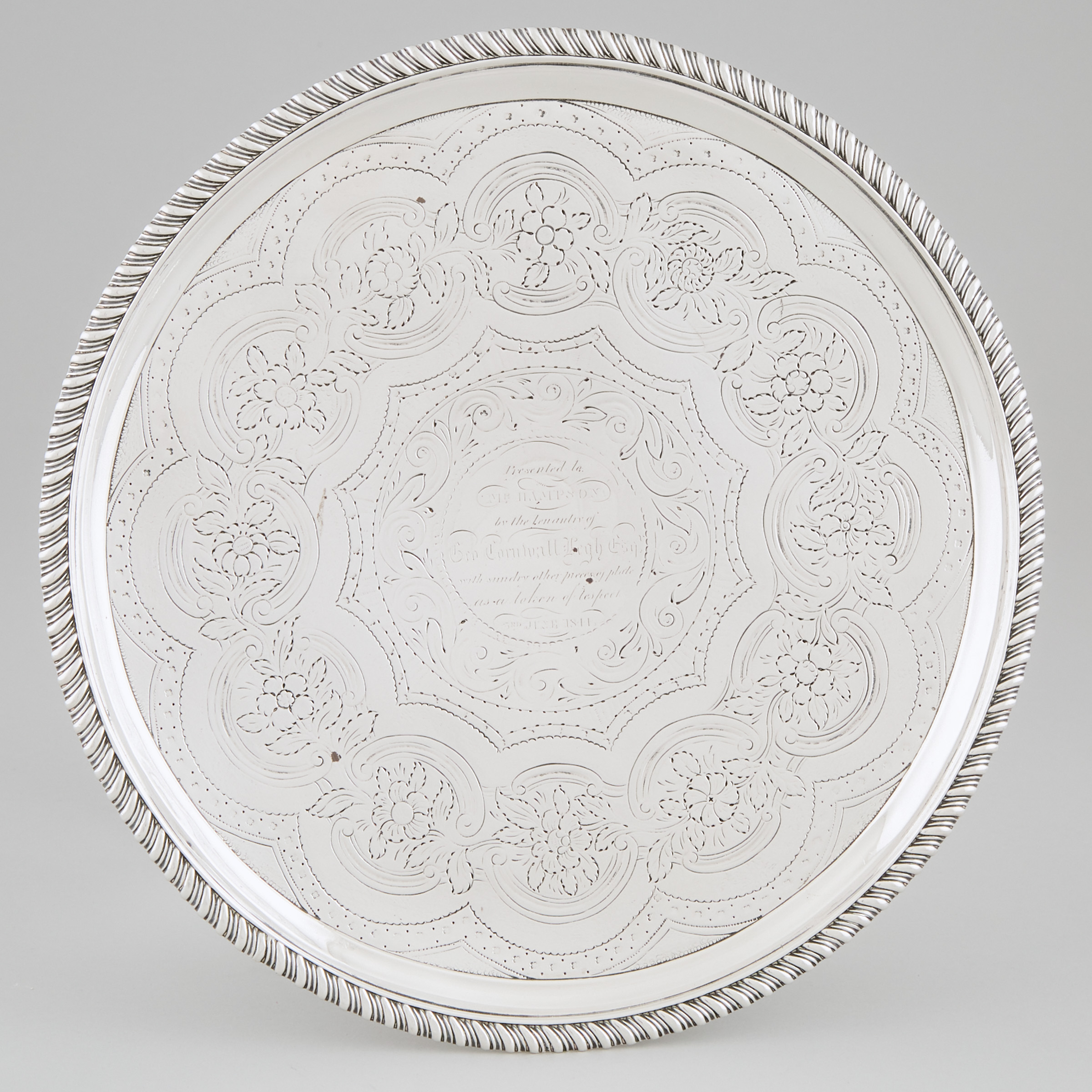 George III Silver Circular Salver,