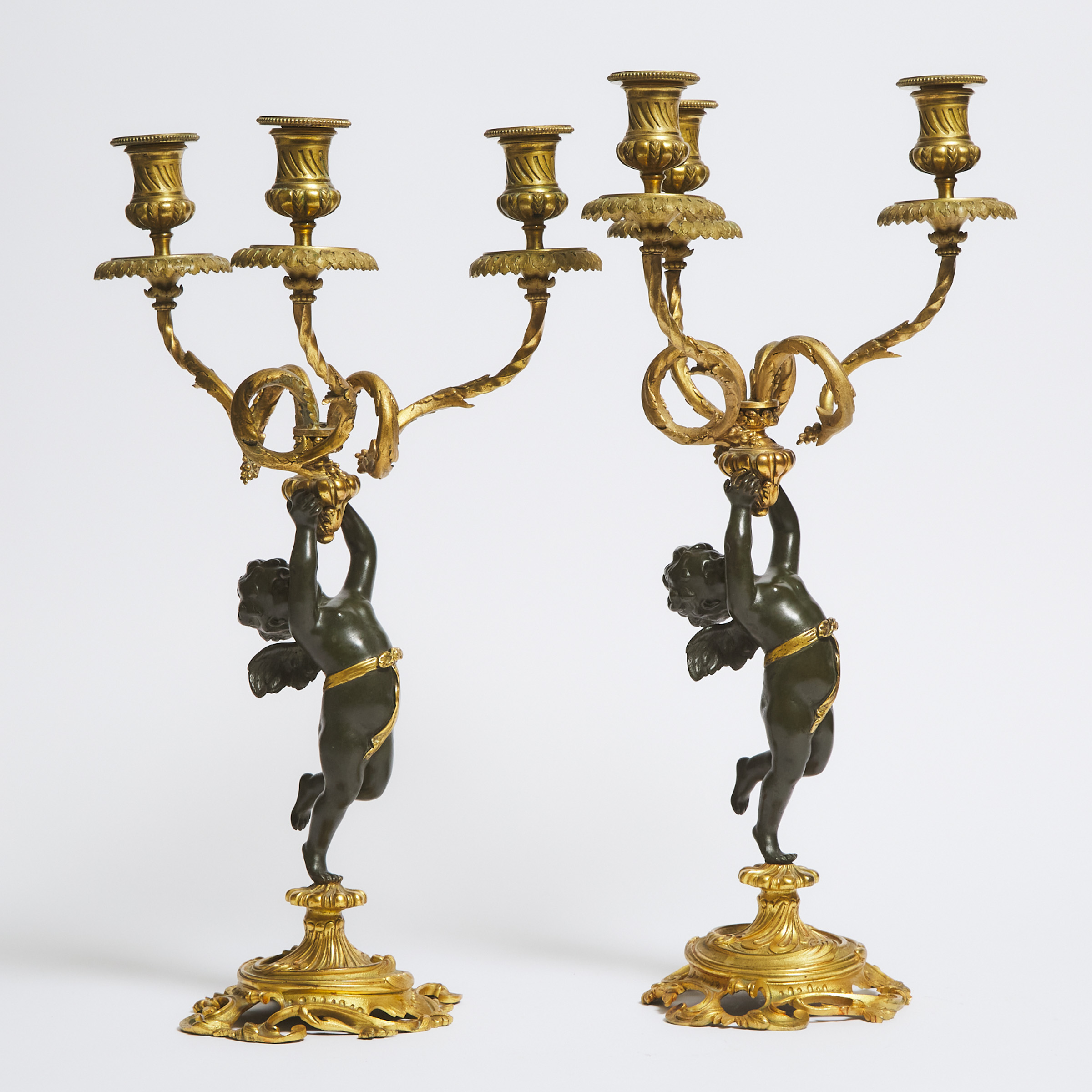 Pair Napoleon III Patinated and