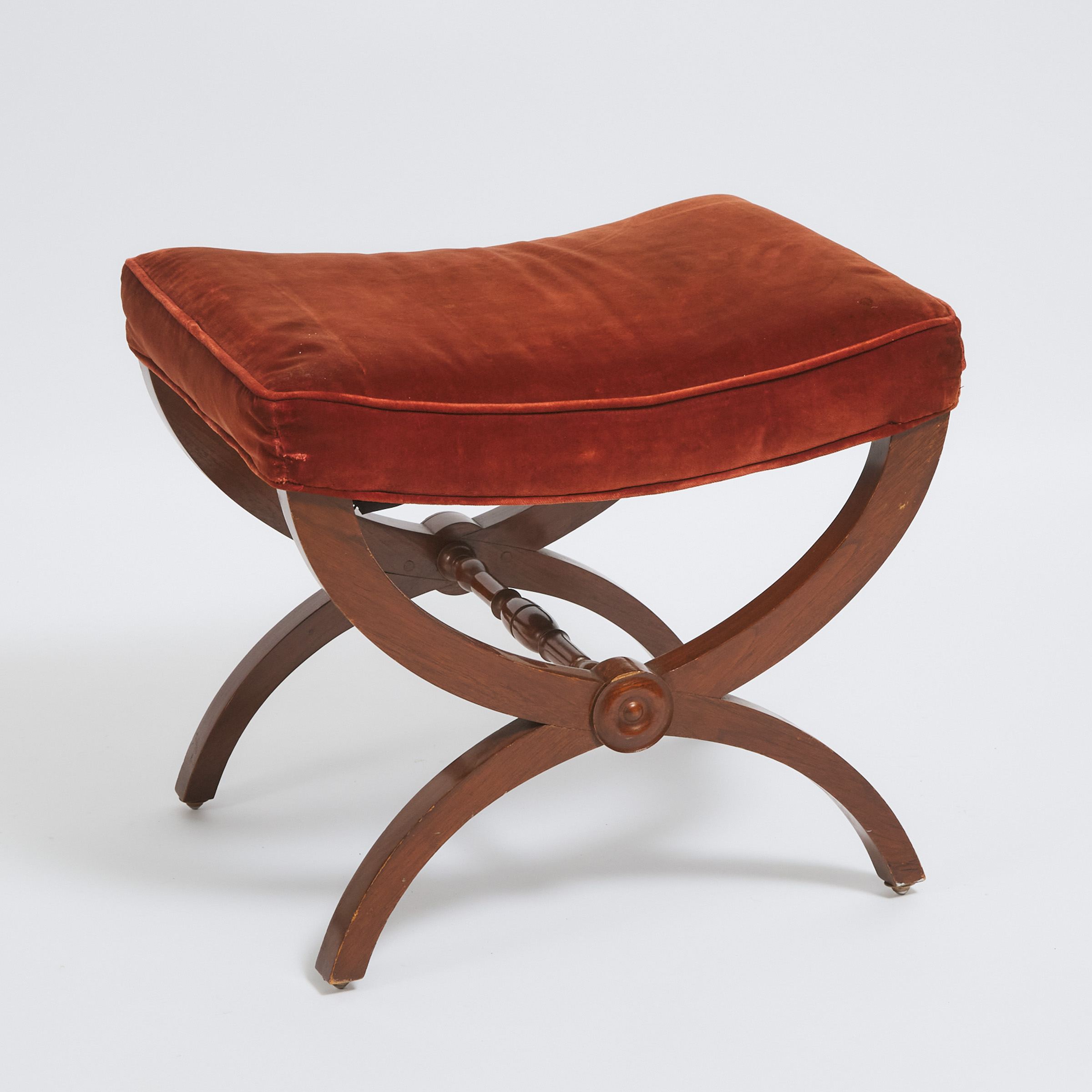 French Empire Mahogany Curule Seat,