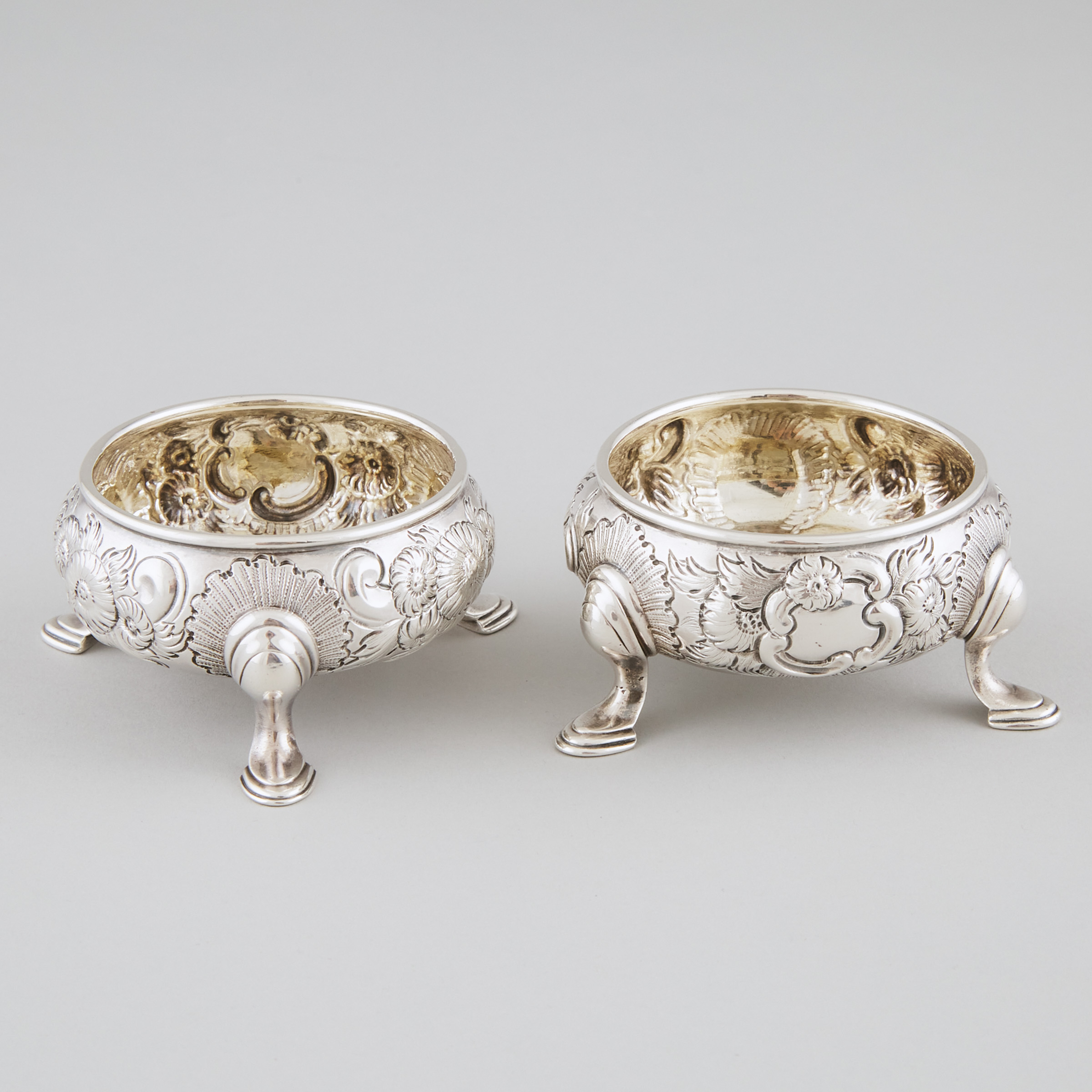 Pair of George II Salt Cellars,