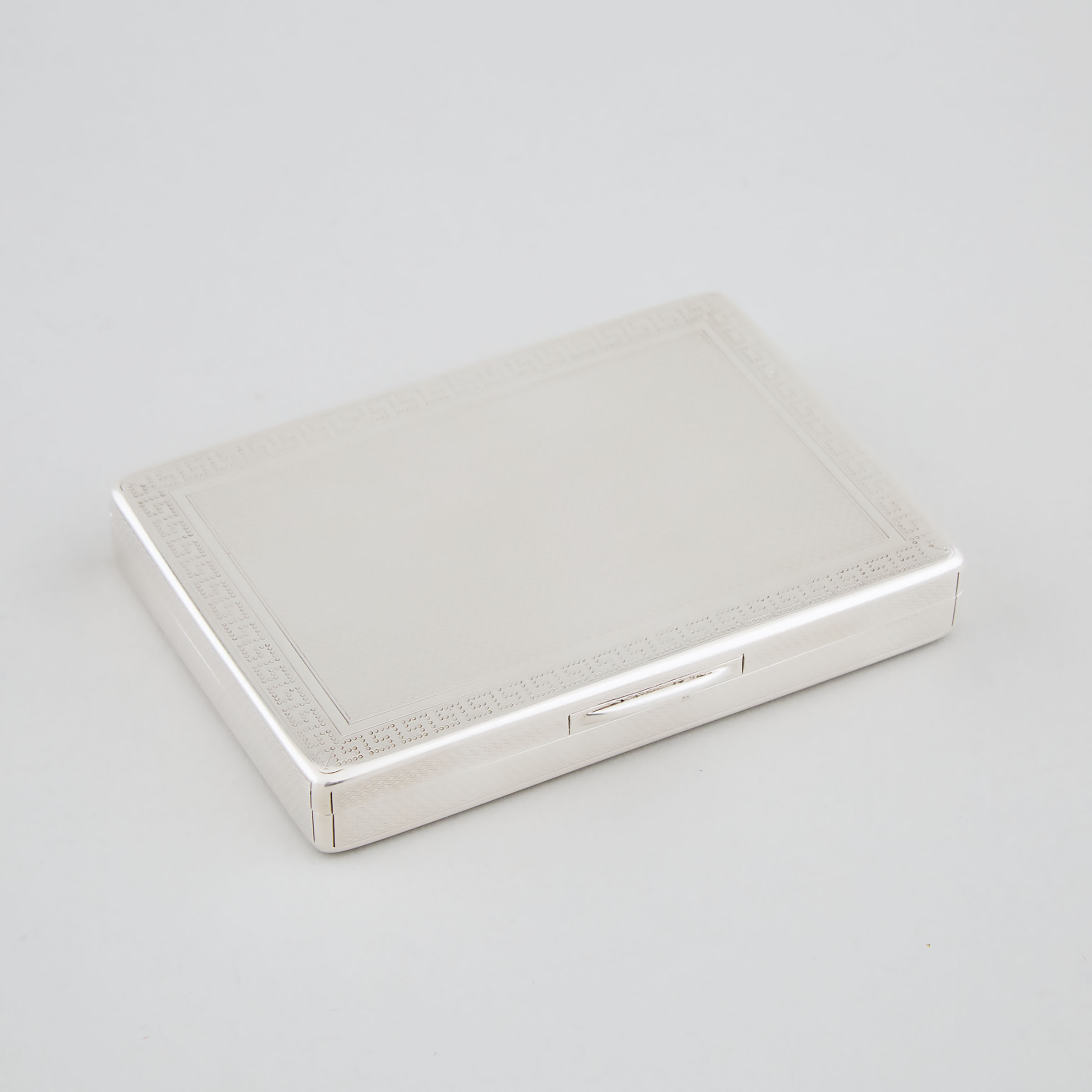 English Silver Rectangular Cigarette