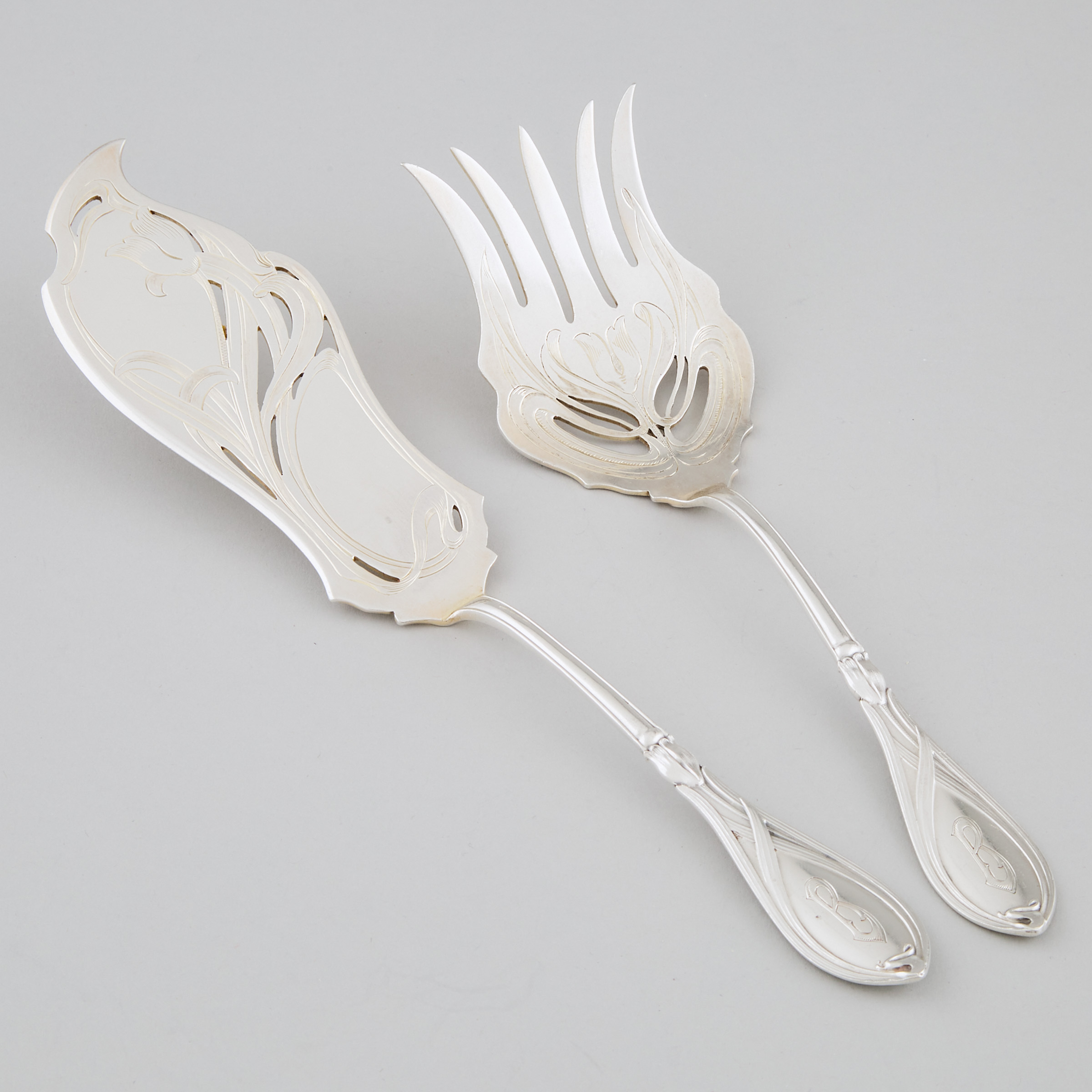 Pair of German Jugendstil Silver