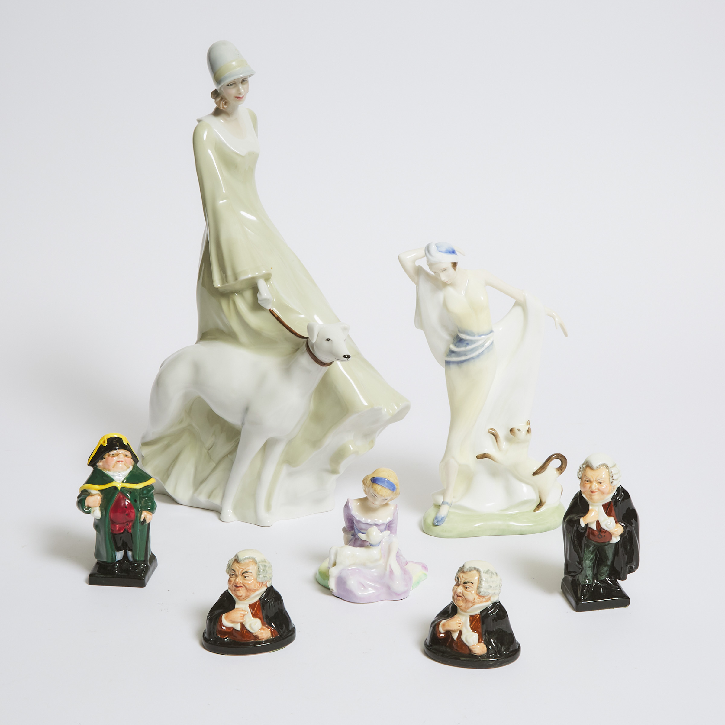Seven Royal Doulton Figures and