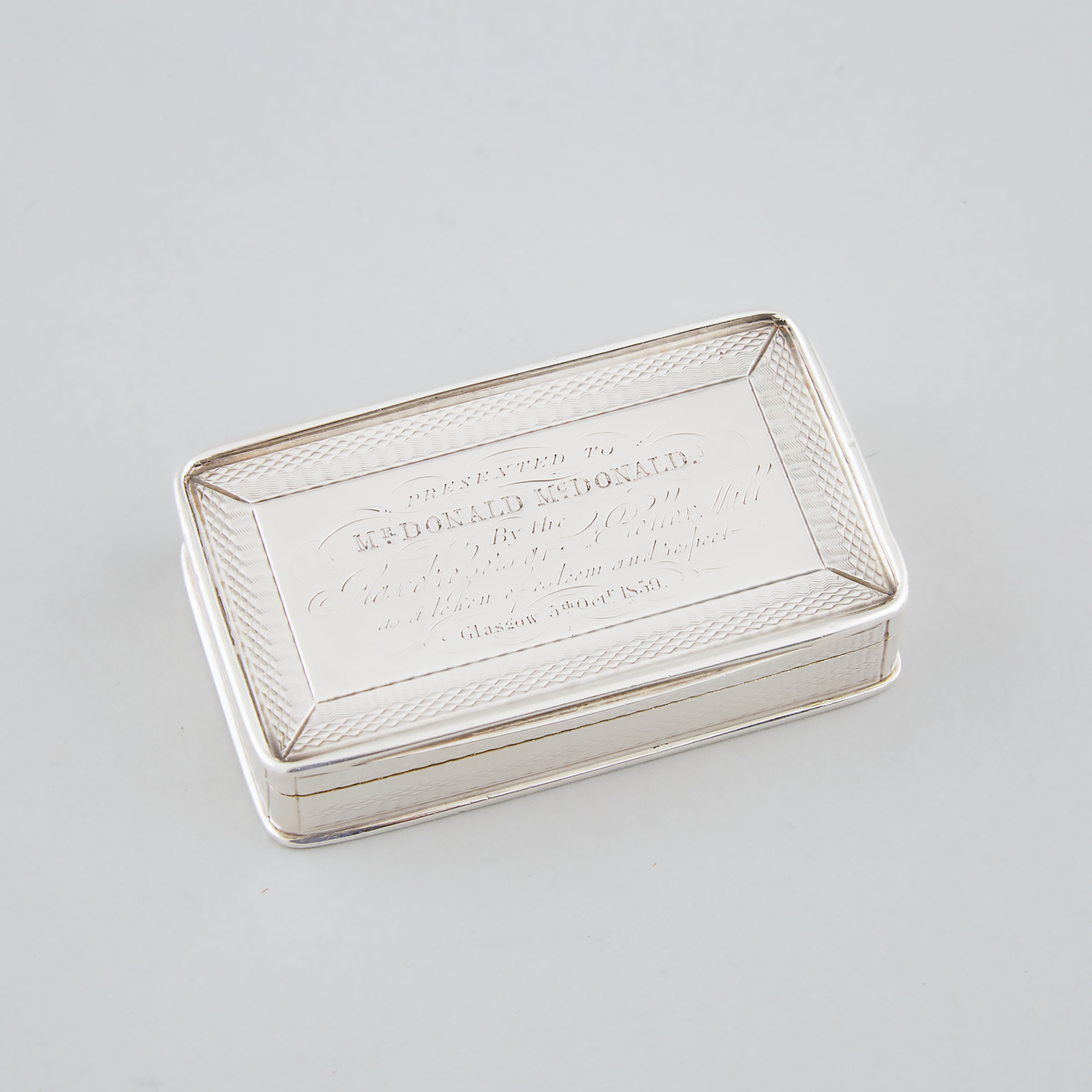 Early Victorian Silver Rectangular