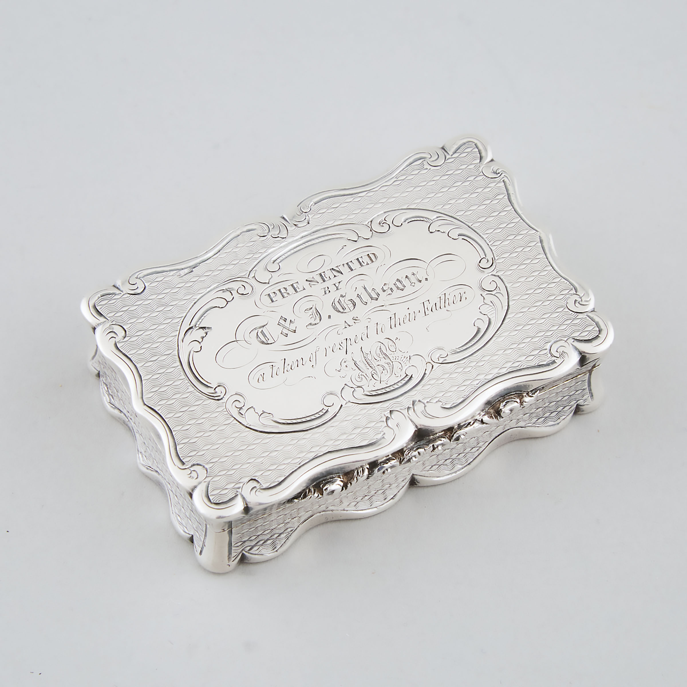 Victorian Silver Shaped Rectangular