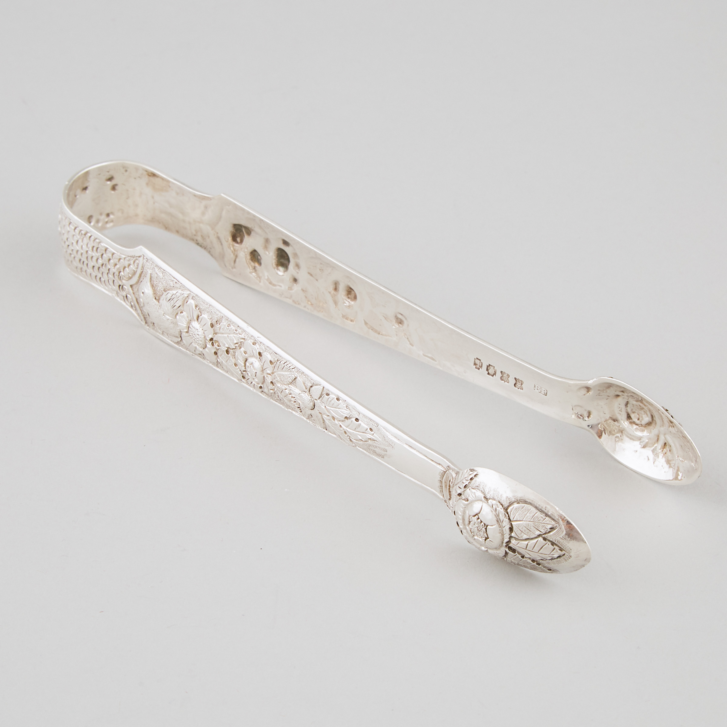 George IV Irish Silver Sugar Tongs  3b6e3f